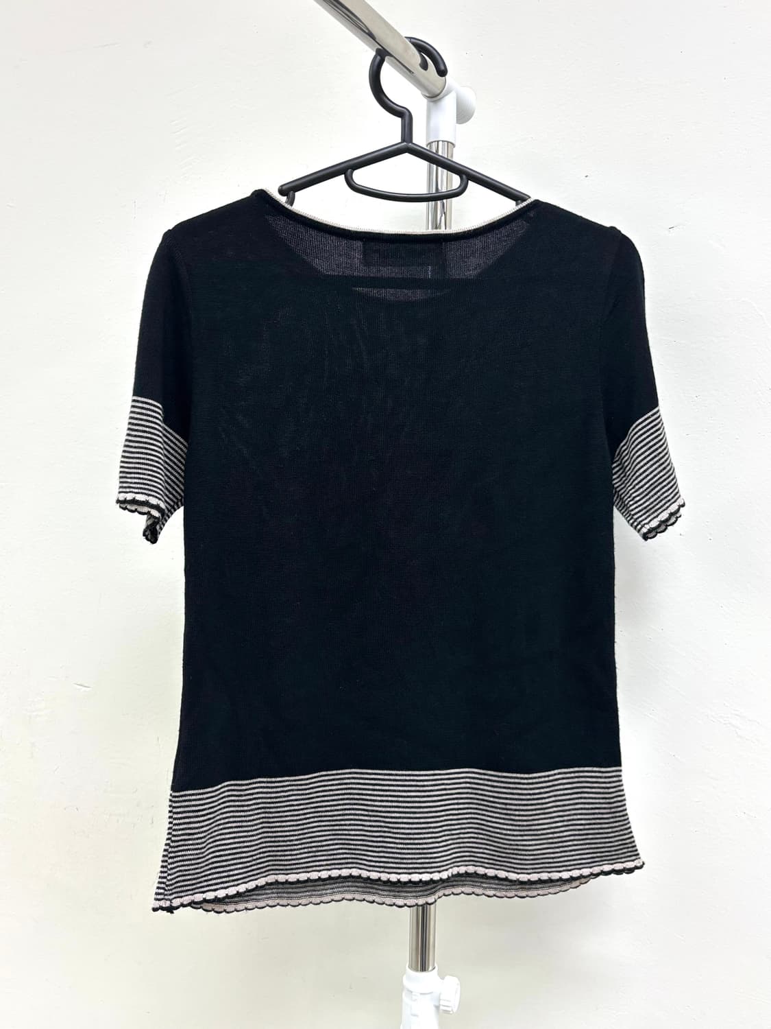 빈티지 블랙 반팔 니트 상품이미지8