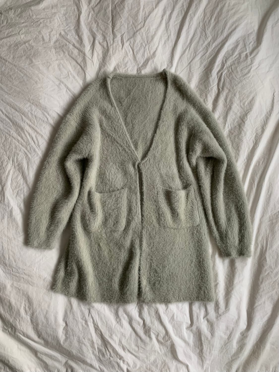 민트 퍼 가디건 상품이미지1