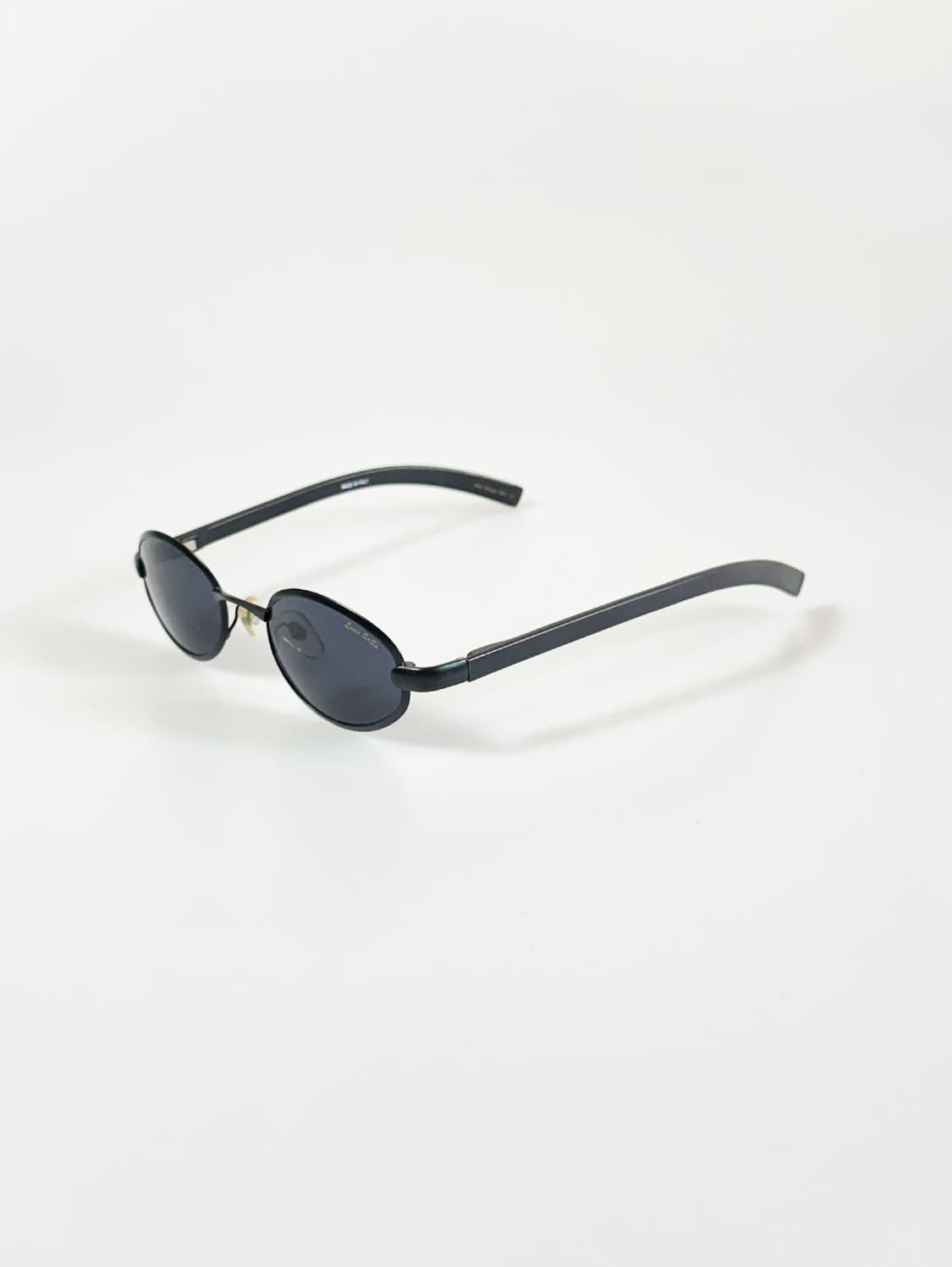 90s LOUIS SaSA 블랙 슬림 오벌 메탈 빈티지 선글라스 상품이미지3