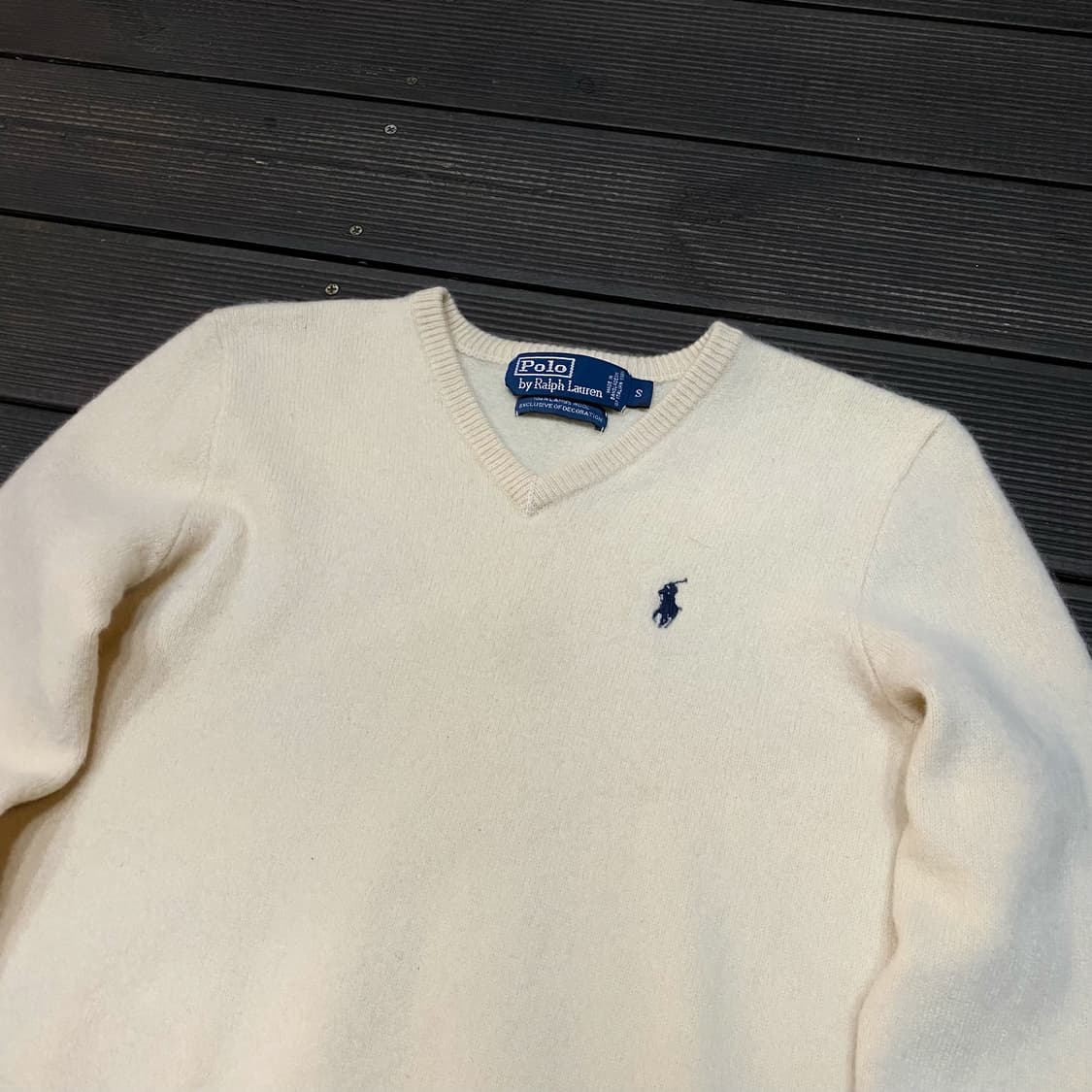 폴로 화이트 니트 상품이미지1