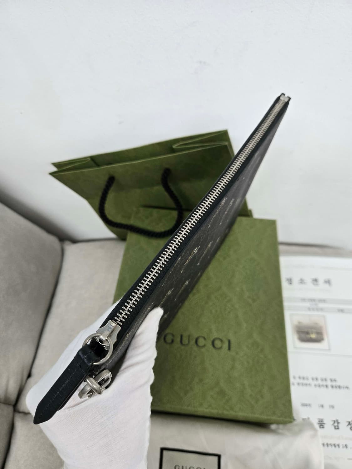 [보증서 정품] 구찌 점핑타이거 보야주 클러치백 상품이미지1