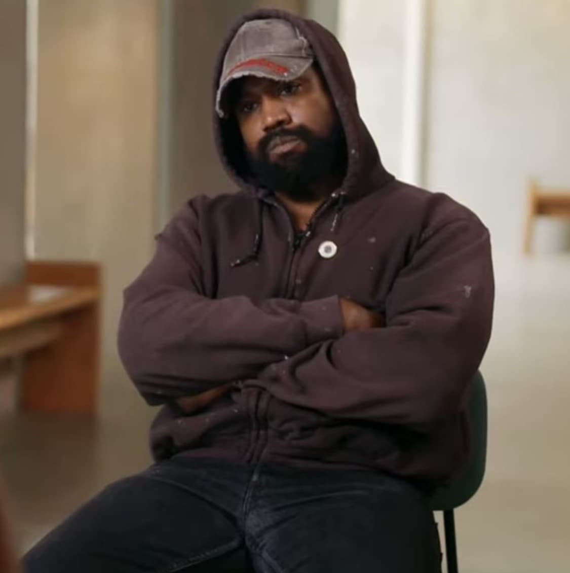 빈티지 칼하트 디스트레스드 써멀 후드집업 상품이미지3