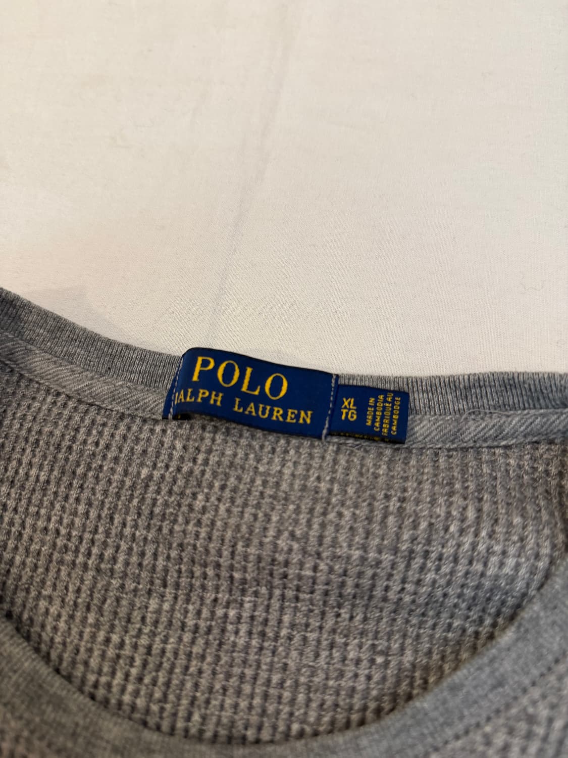 폴로 랄프로렌 와플 써멀 롱슬리브 긴팔티 그레이 상품이미지3