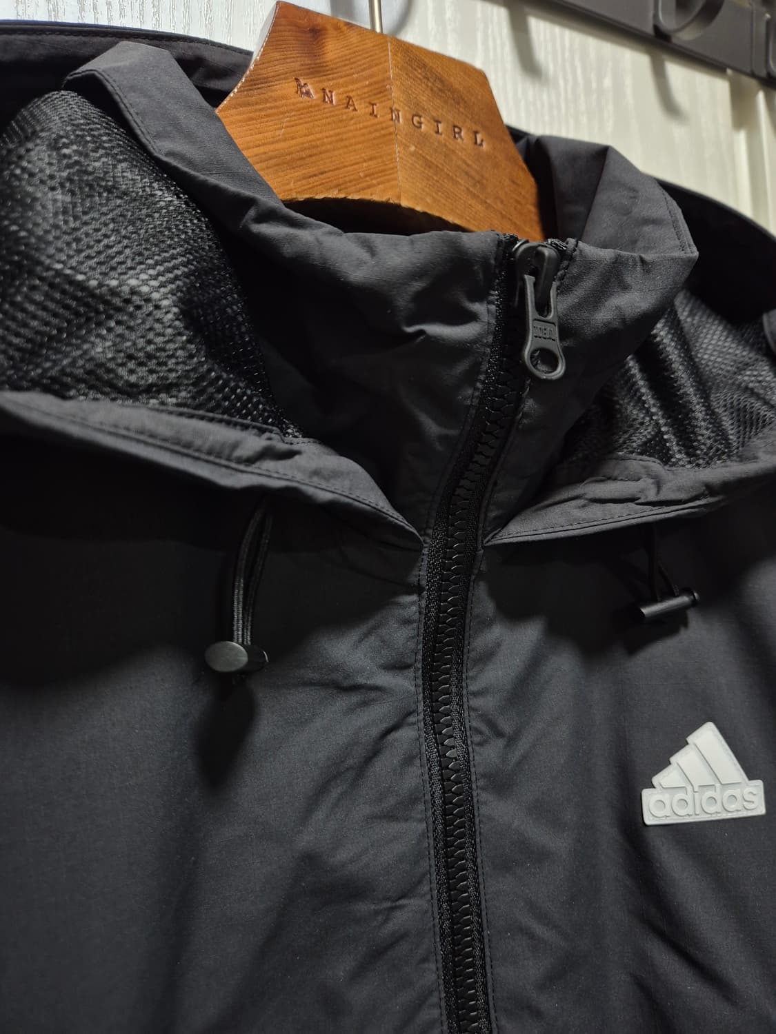 (세일)(새상품)아디다스 삼선 크롭 후드 바람막이 상품이미지6