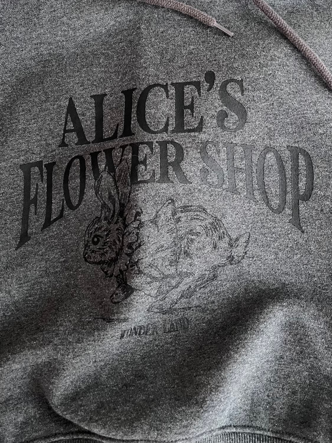 S) 플라스틱 아일랜드 토끼 크롭 후드 차콜 상품이미지4