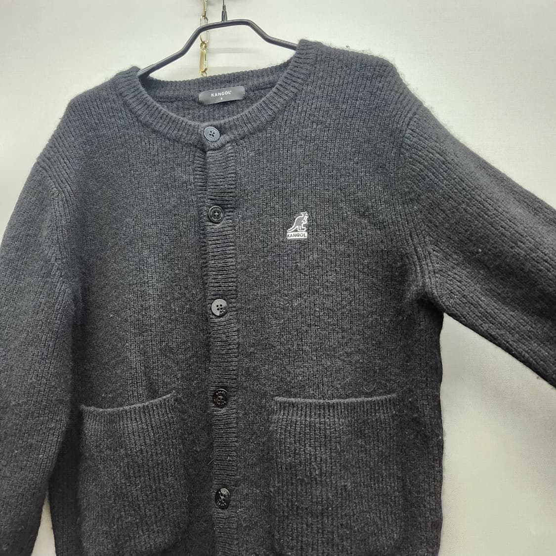 캉골 로고 투포켓 가디건 M 상품이미지2