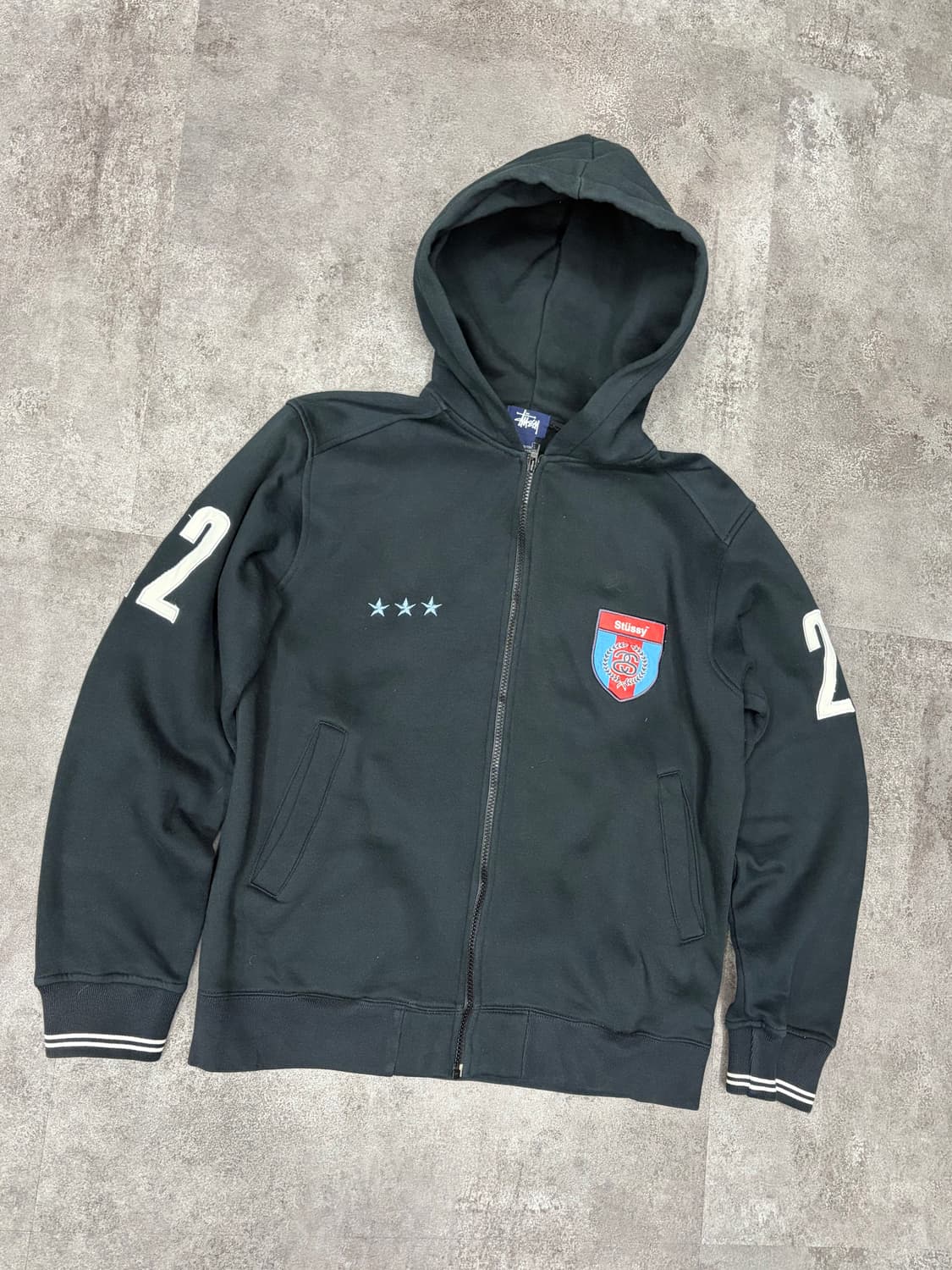 9-00s 스투시 블랙 후드집업 상품이미지5