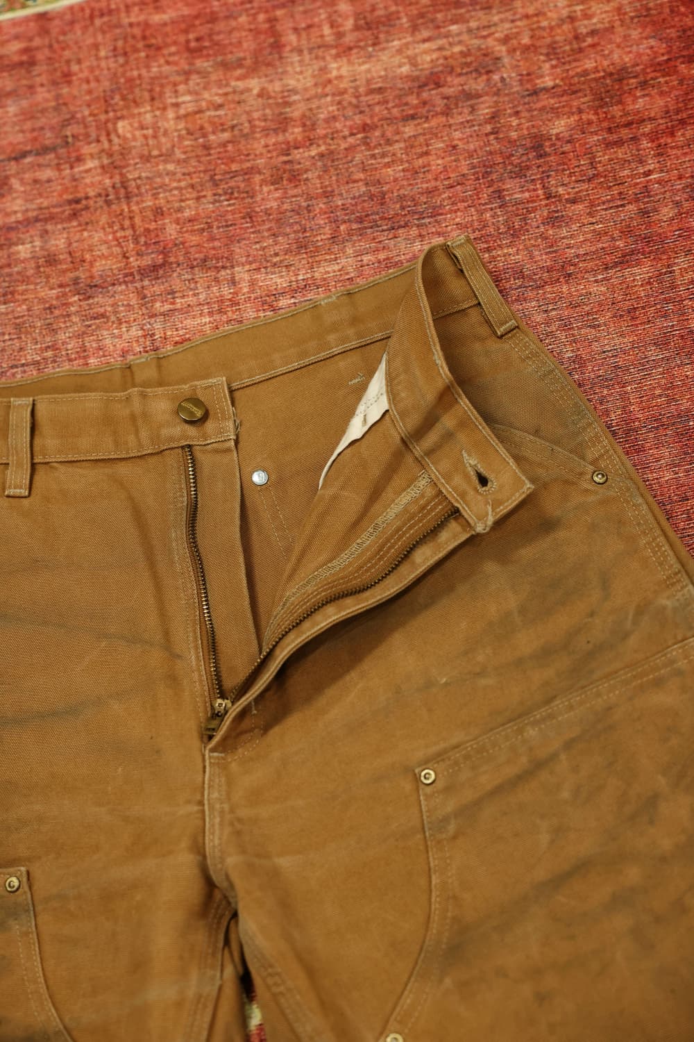 빈티지 칼하트 더블니 브라운 판매 상품이미지6