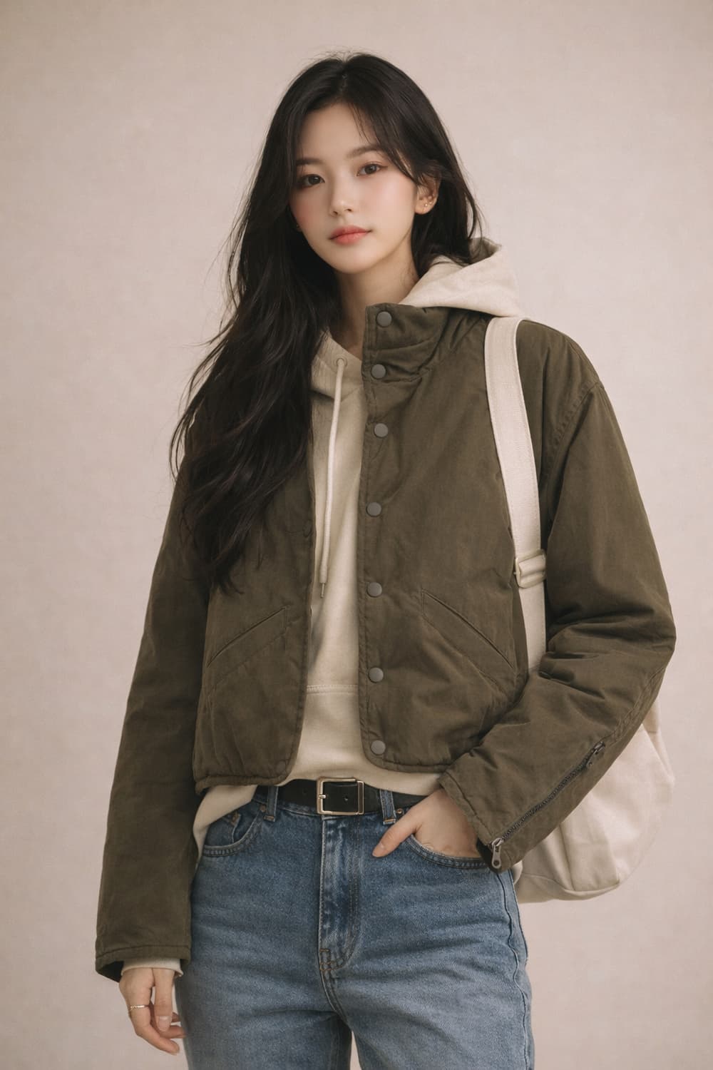 유니클로 U(UNIQLO U) 미니멀 스트링 패딩 자켓 상품이미지1