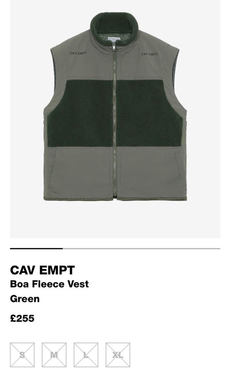 (XL) 카브엠트 보아 플리스 베스트 카키 조끼 상품이미지2