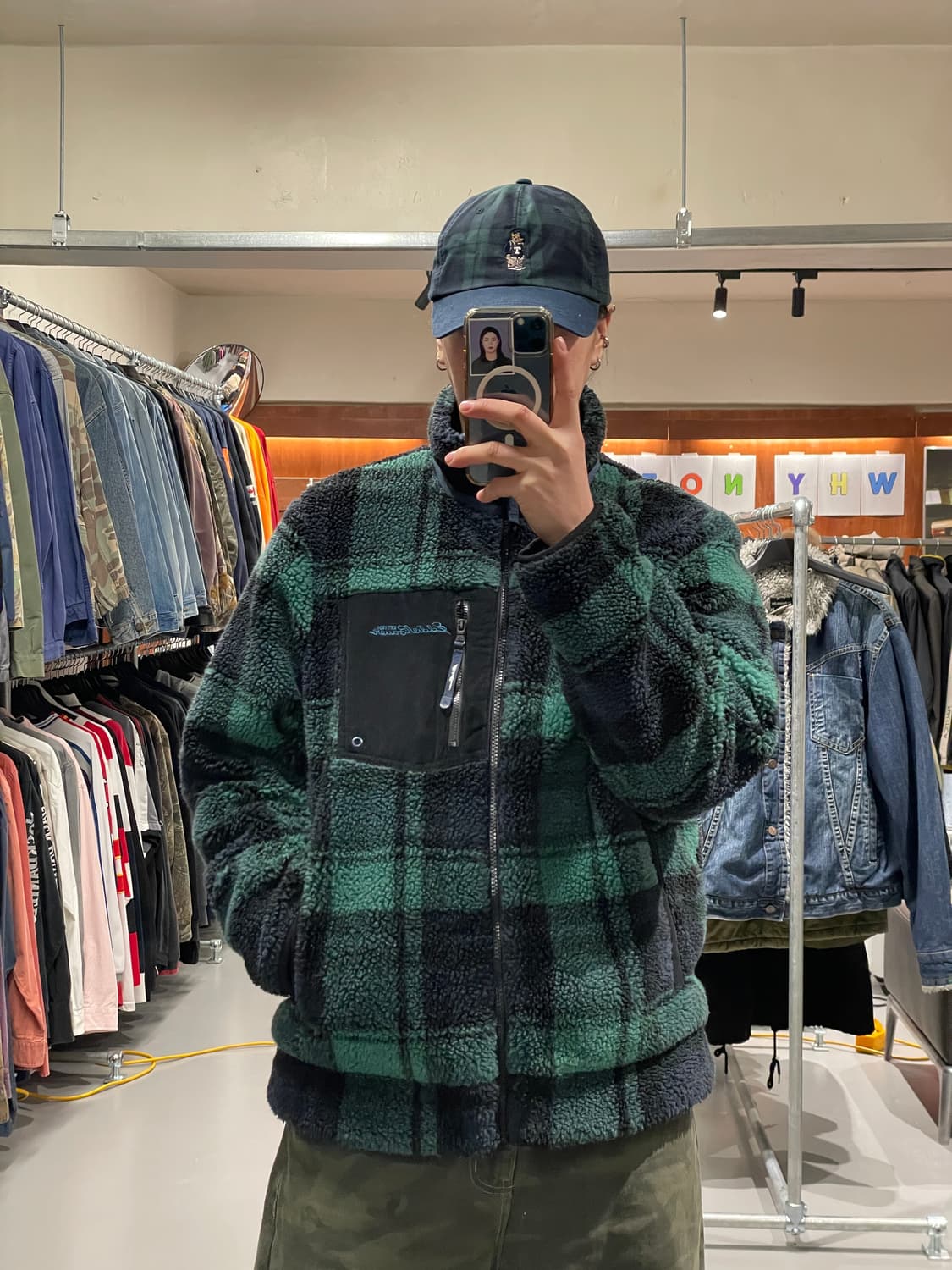 에디바우어 타탄 체크 쉐르파 자켓  상품이미지1