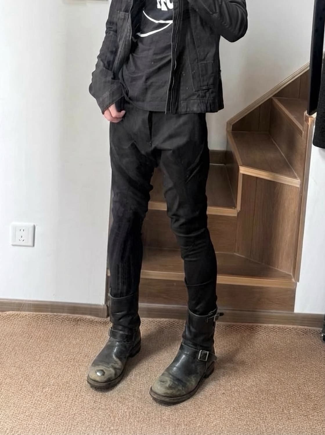 레드윙 스틸토 디테일 빈티지 레더부츠 상품이미지2