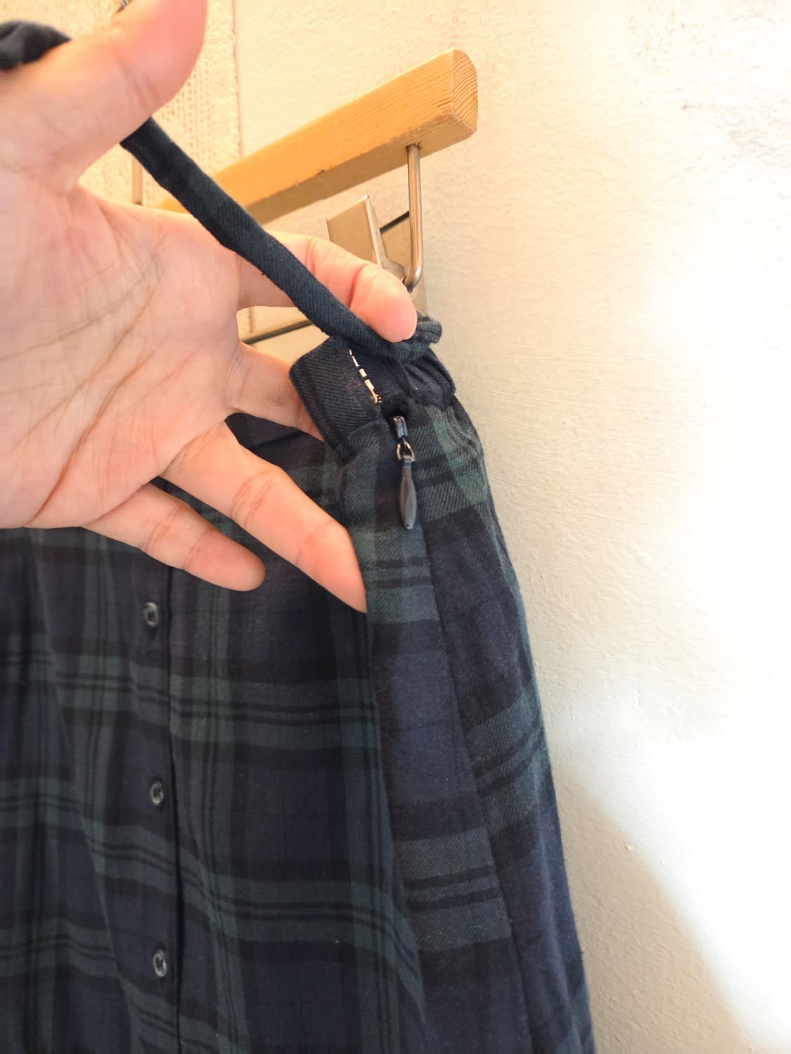 모리 체크 스커트 상품이미지4