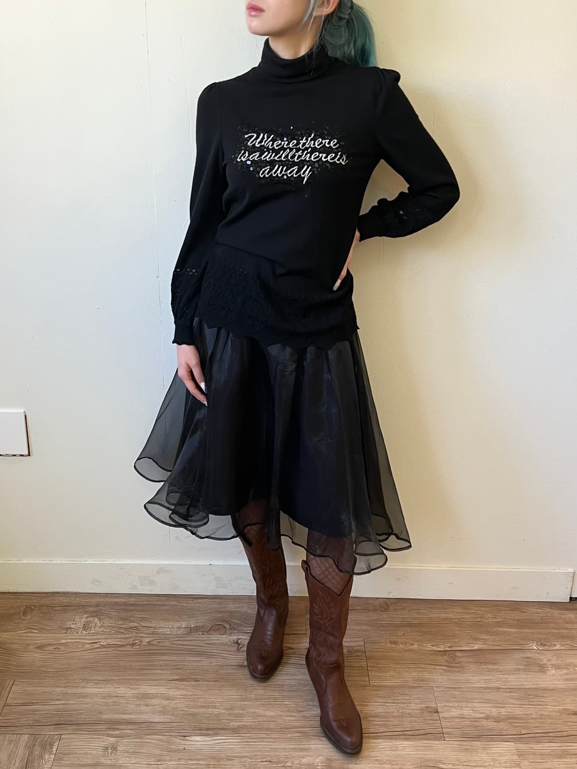 NICE CLAUP 레이어드 스커트 상품이미지6