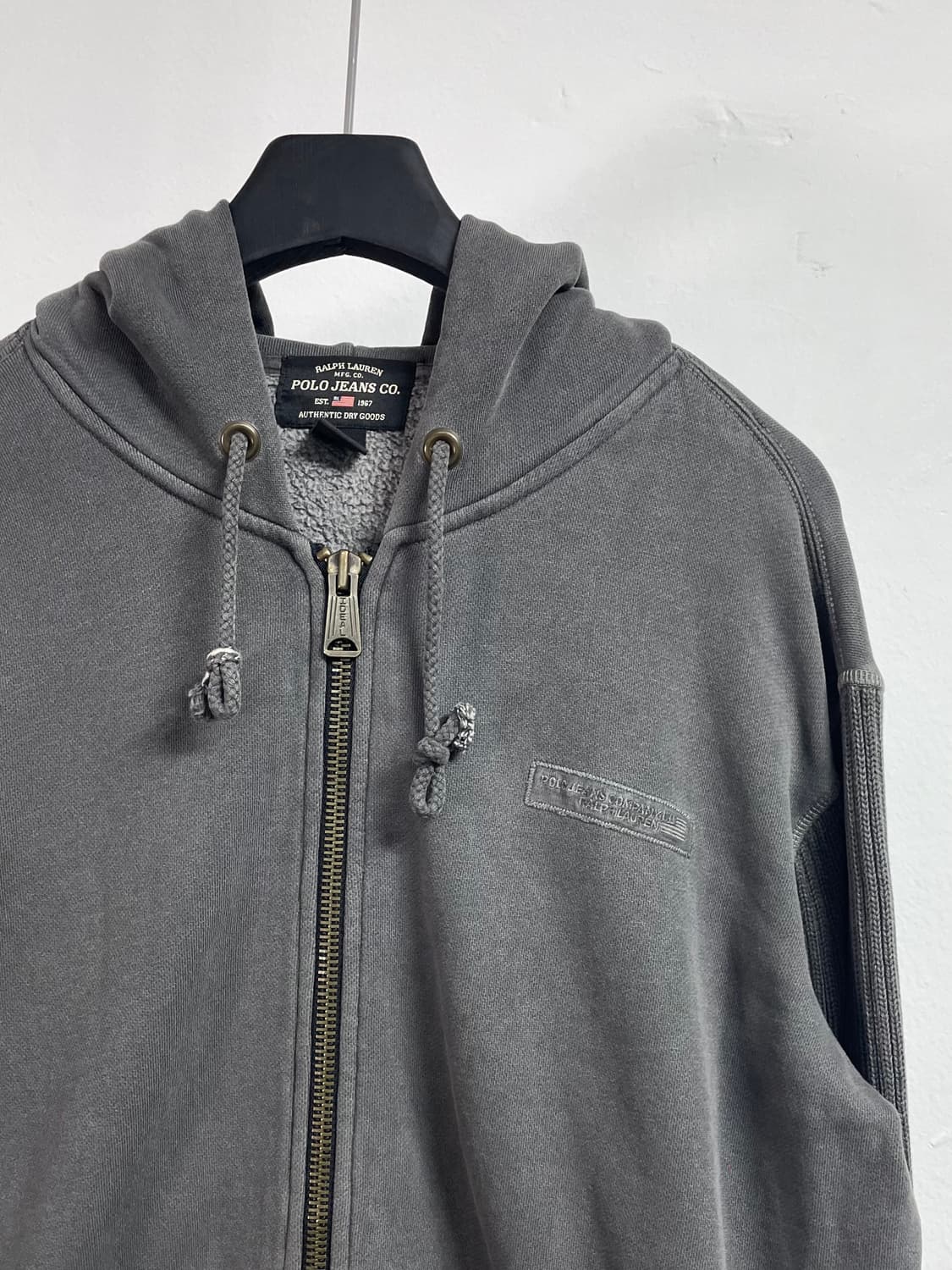 폴로 진스 다크그레이 워싱 후드집업 (on.398)   상품이미지2