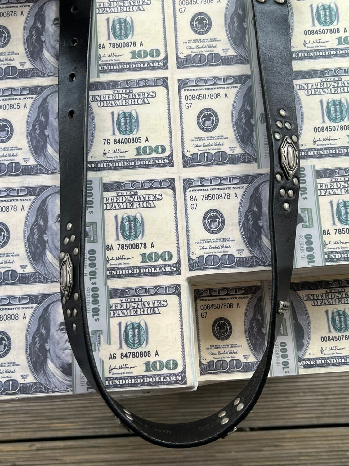 90's 이스탄테 베르사체 빈티지 스터드 레더 벨트 상품이미지9