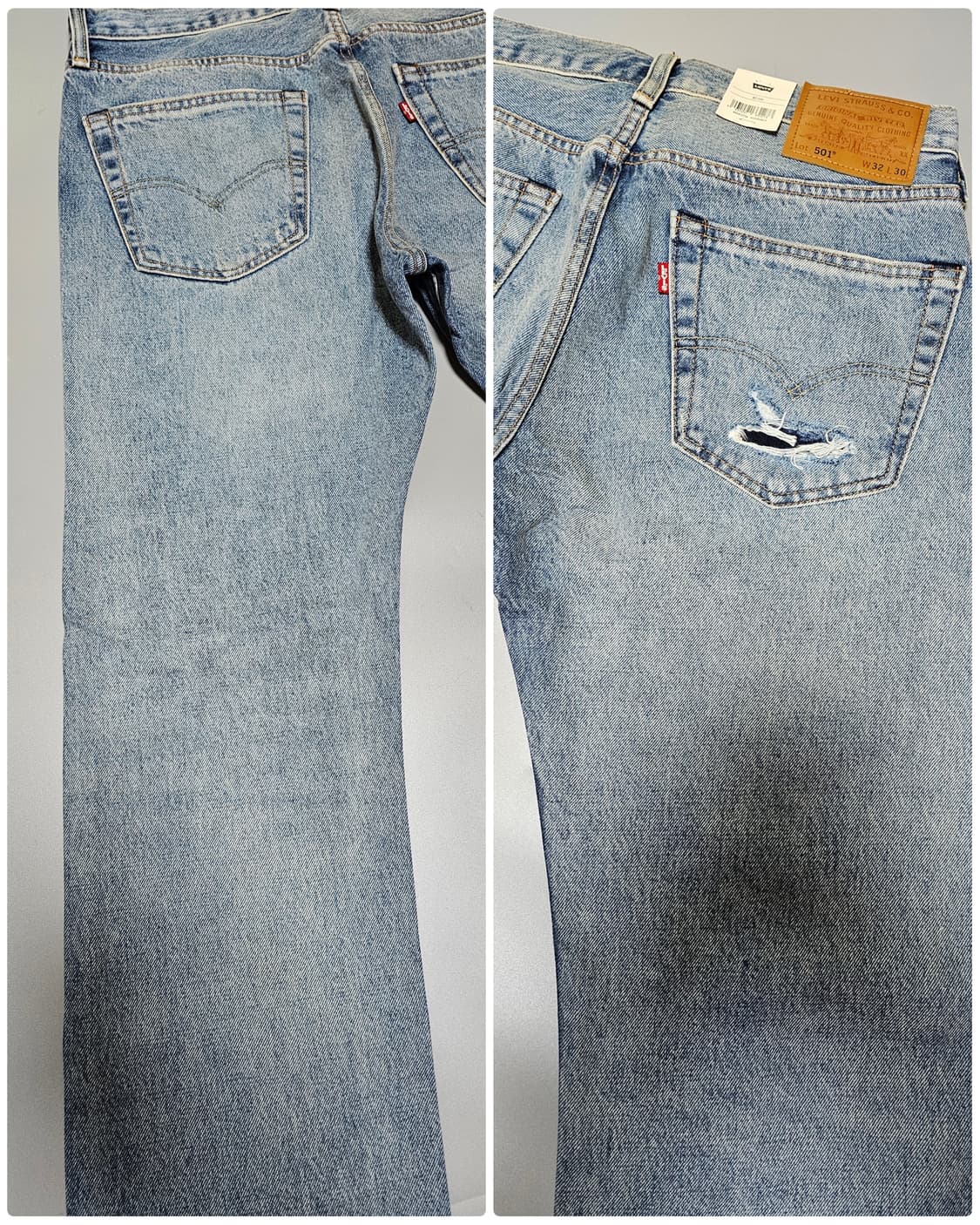 리바이스 501 터키석리벳 셀비지 (W32) LEVIS 501 패치워크 상품이미지10