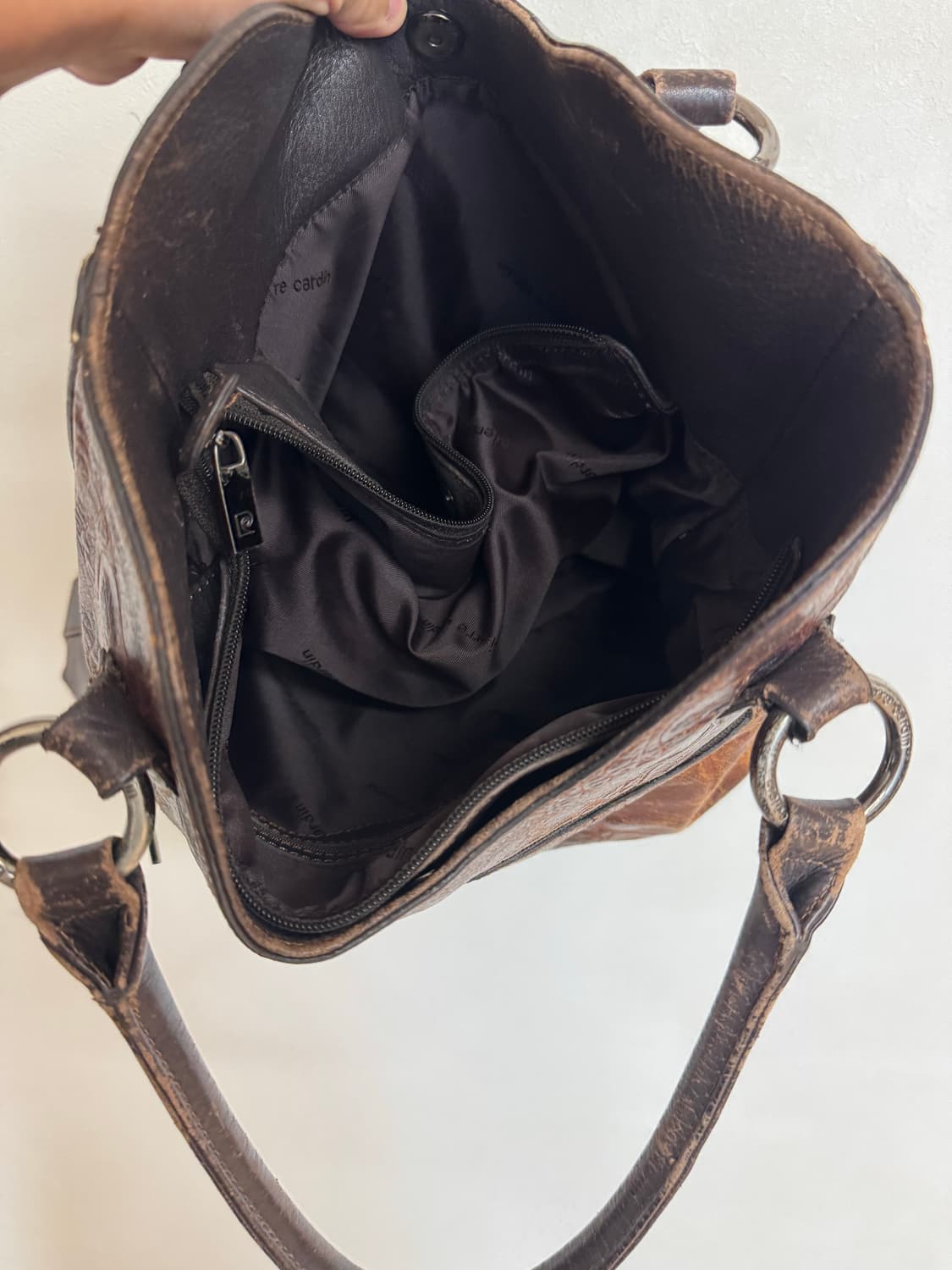 Vtg 리얼 레더 악어가죽 숄더백 상품이미지4