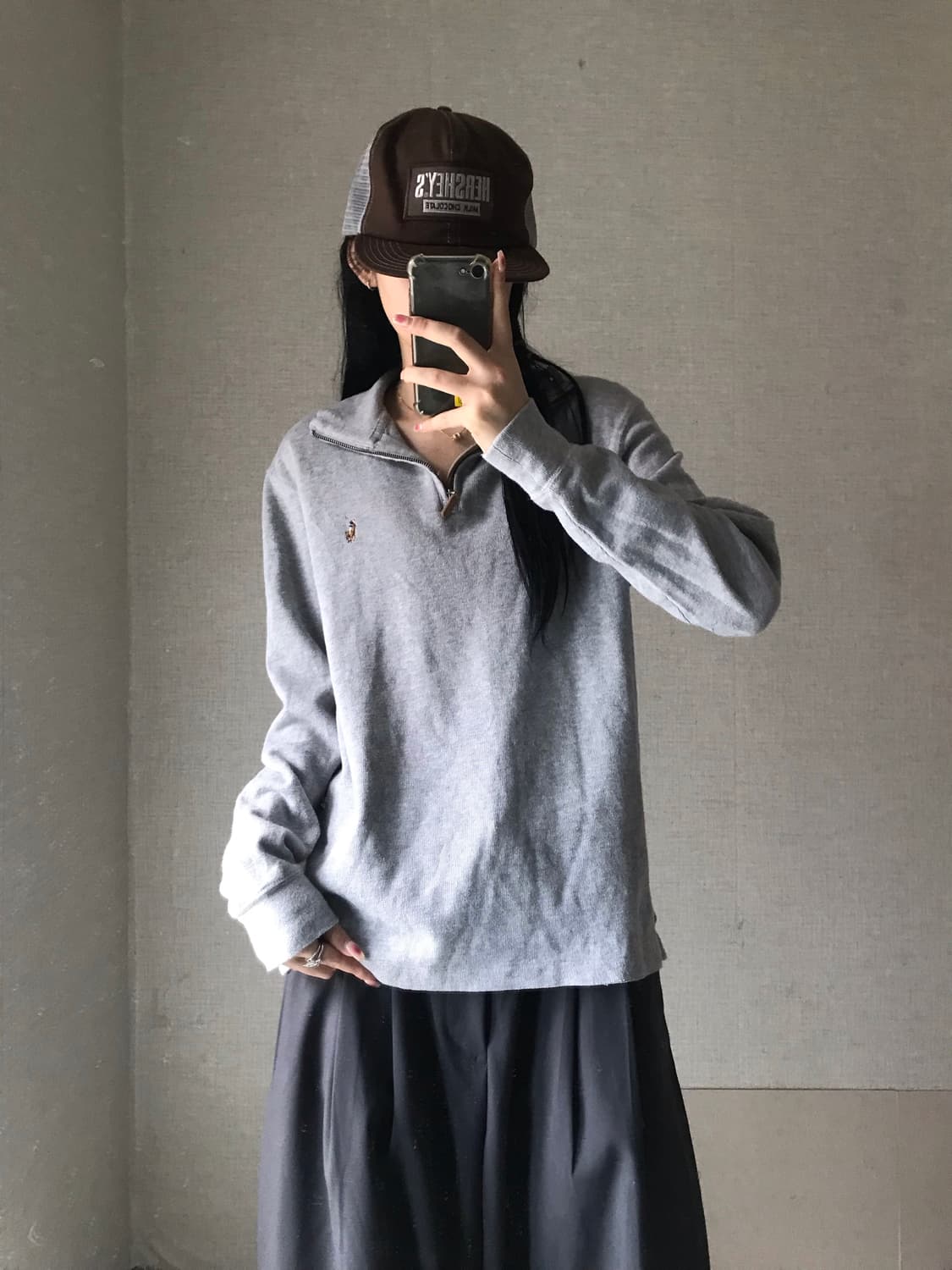 폴로 그레이 반집업 상품이미지1
