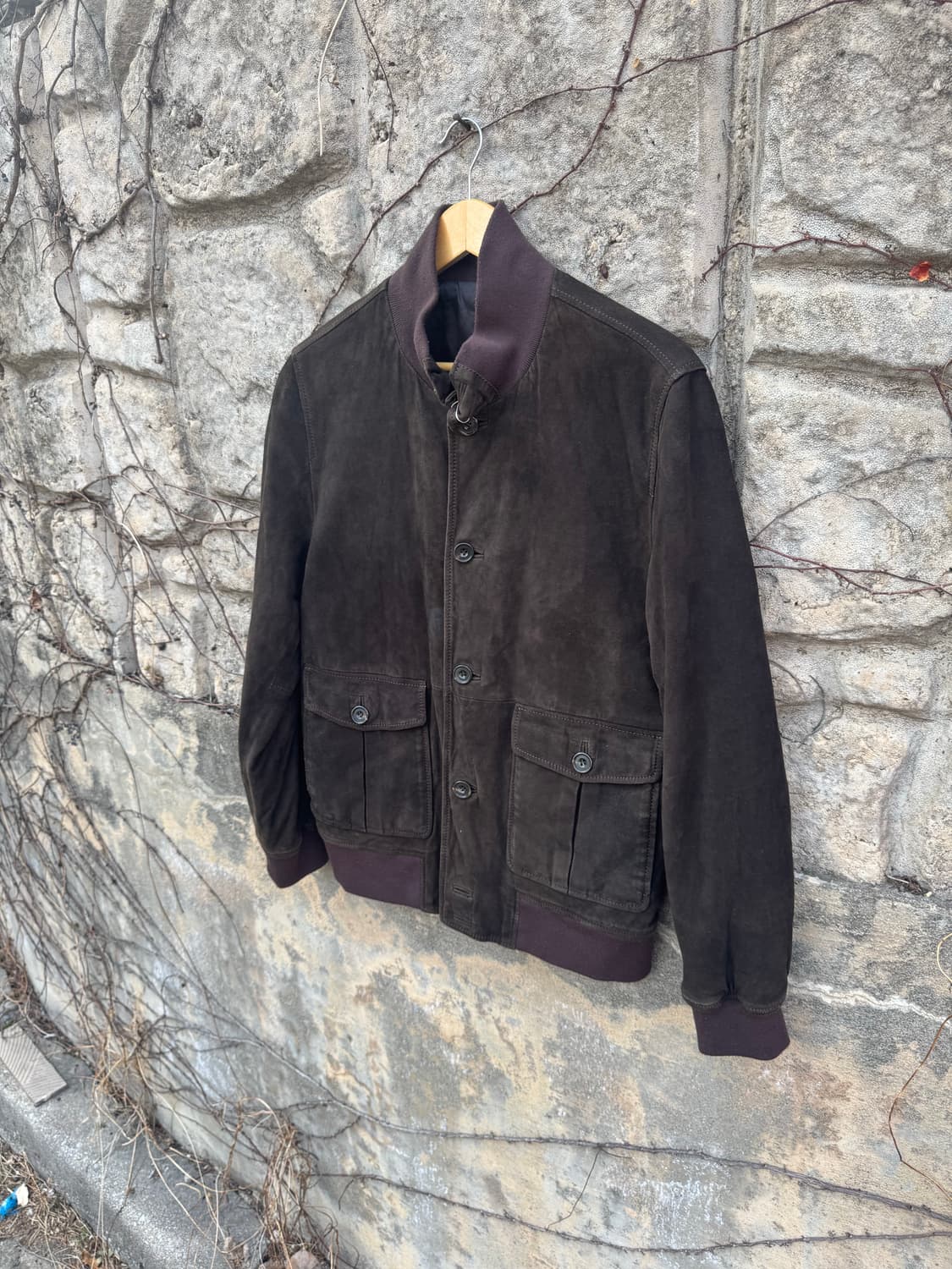 빈티지 국내생산 미군 a-1 양가죽 스웨이드 가죽 자켓 상품이미지3