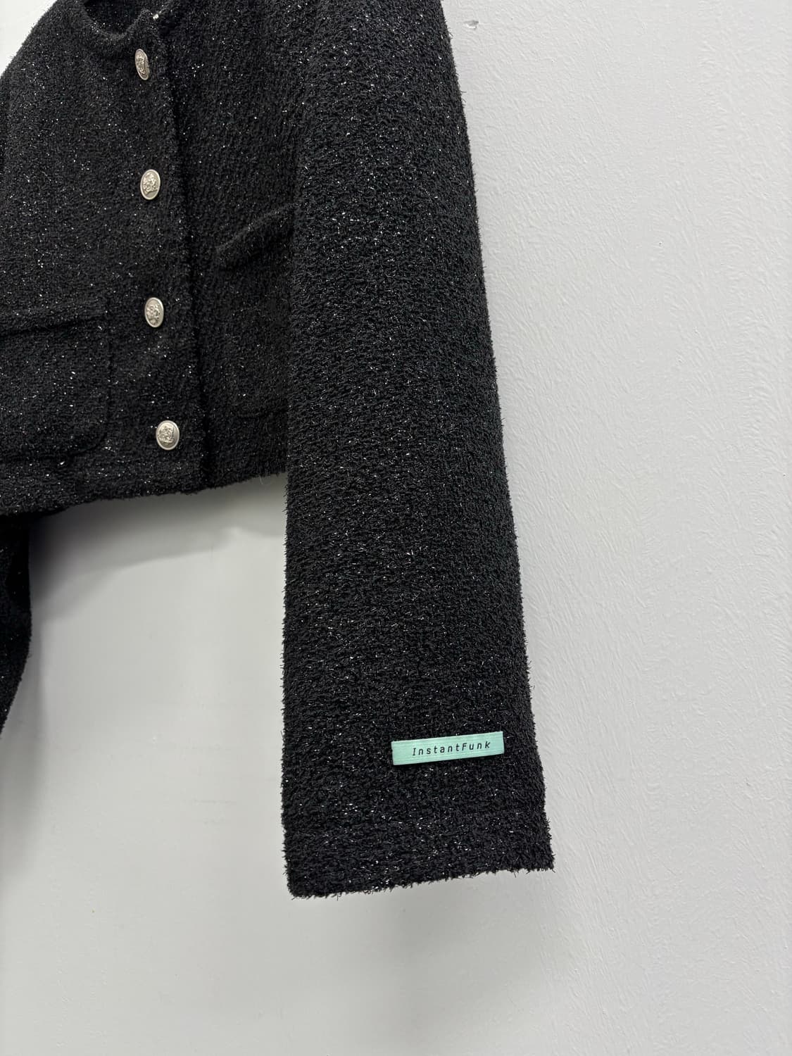 인스턴트펑크 InstantFunk 글리터 트위드 크롭 자켓 상품이미지3