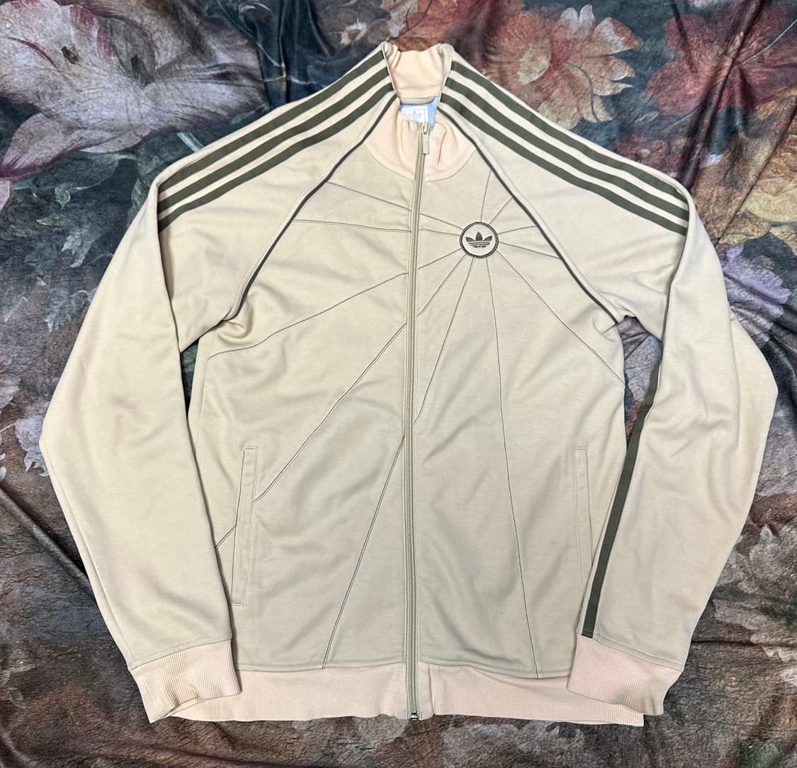 아디다스 빈티지 브라운삼선 만국기트랙탑져지 S 상품이미지1
