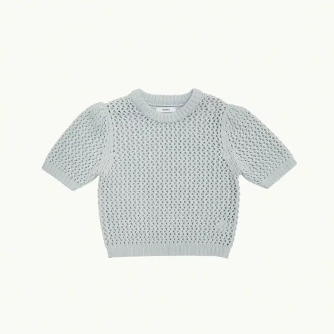 아모멘토 크로셰 니트 톱 BALLOON SLEEVE CROCHET 상품이미지1