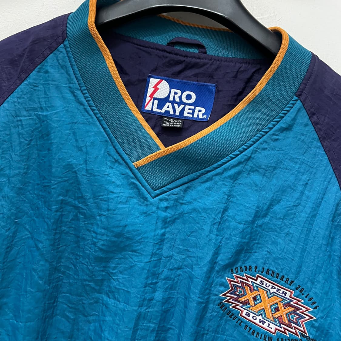 90s USA 프로플레이어 슈퍼볼 바람막이 웜업 2XL 상품이미지3