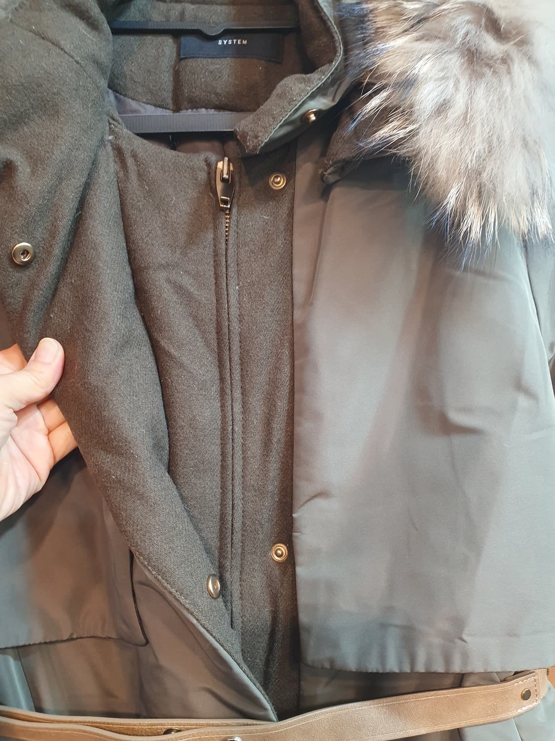 SYSTEM 라쿤털 패딩 코트 82-94-160 상품이미지4