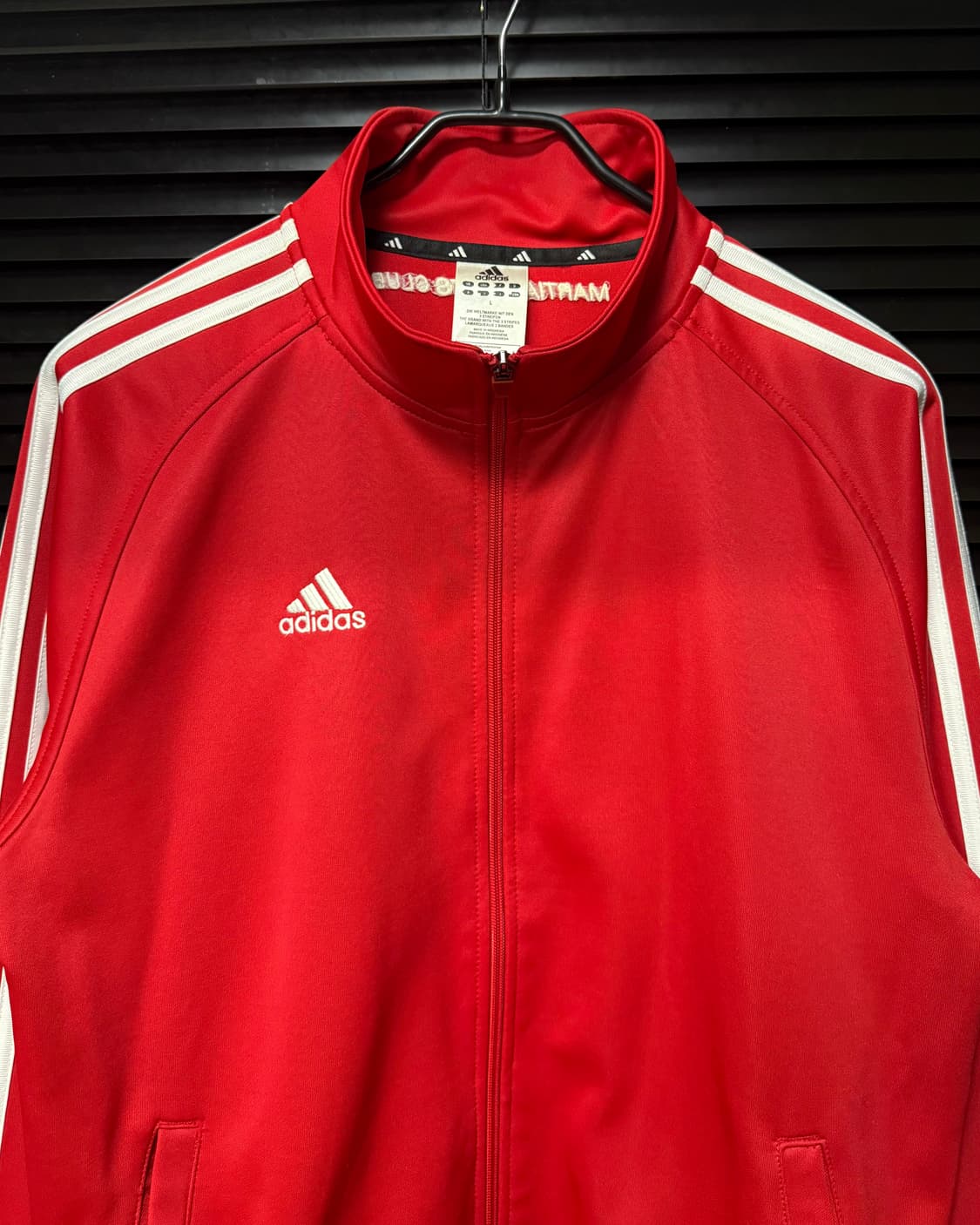 아디다스 올드스쿨 레드 져지 저지 트랙탑 집업 L 100 파이어버드 유로 상품이미지4