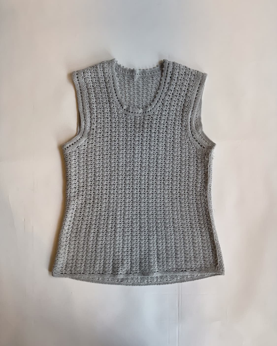 Gray Crochet Shell Top  상품이미지1
