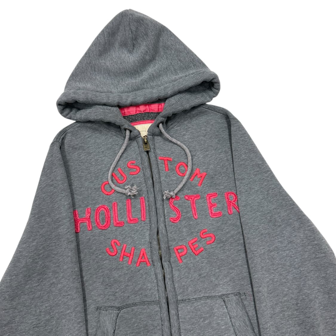 홀리스터 빈티지 Y2K 스펠로고 기모 후드집업 자켓 그레이 L 상품이미지2