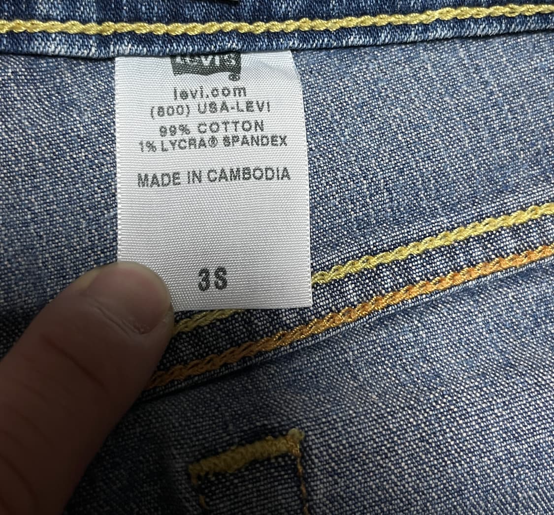 리바이스 518 부츠컷 플레어진 데님 팬츠 청바지 27 상품이미지7