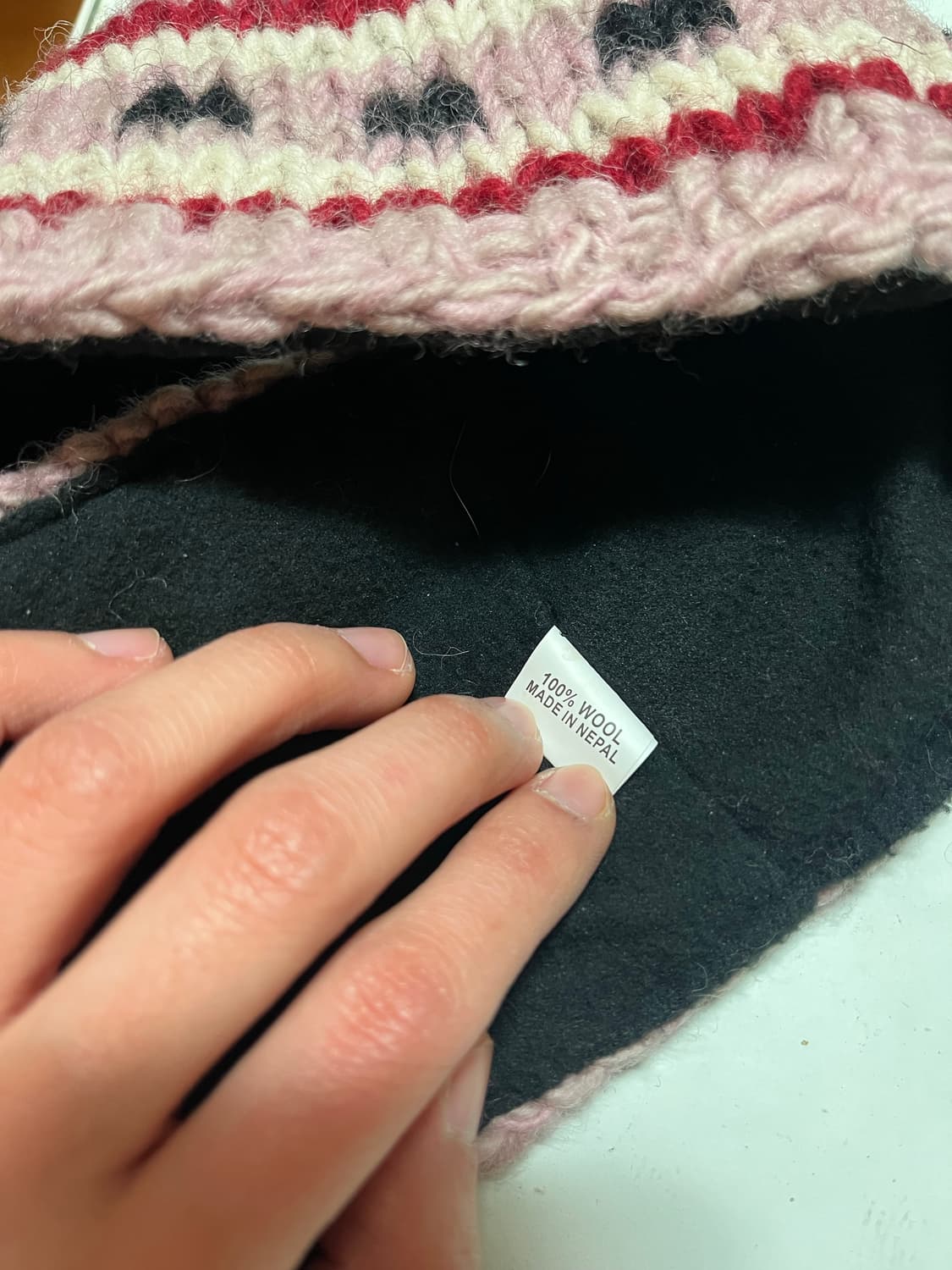 러블리 패턴 핑크 니트 헤어밴드 상품이미지3