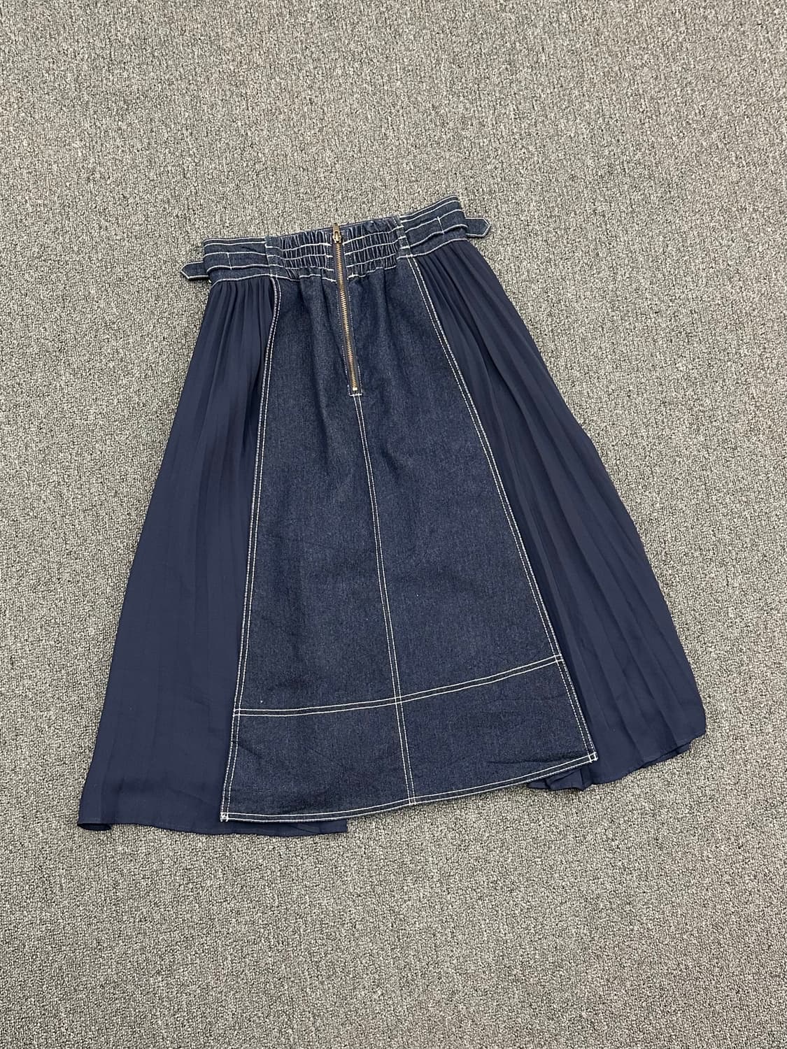 M)Japanese vintage 버클 데님 플레어 스커트 상품이미지4