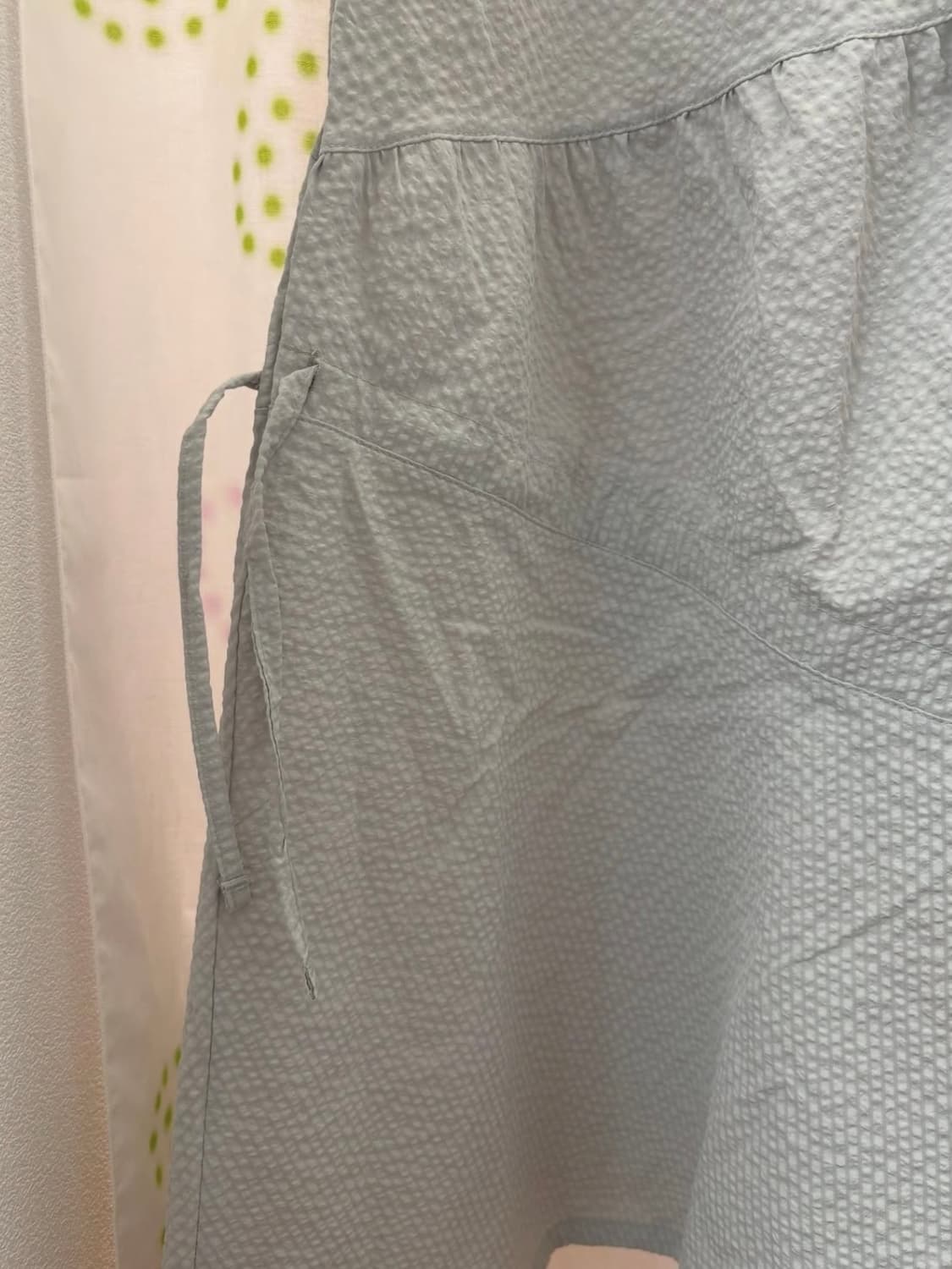 엔조블루스 시어서커 셔링 스커트 (크림) 상품이미지6