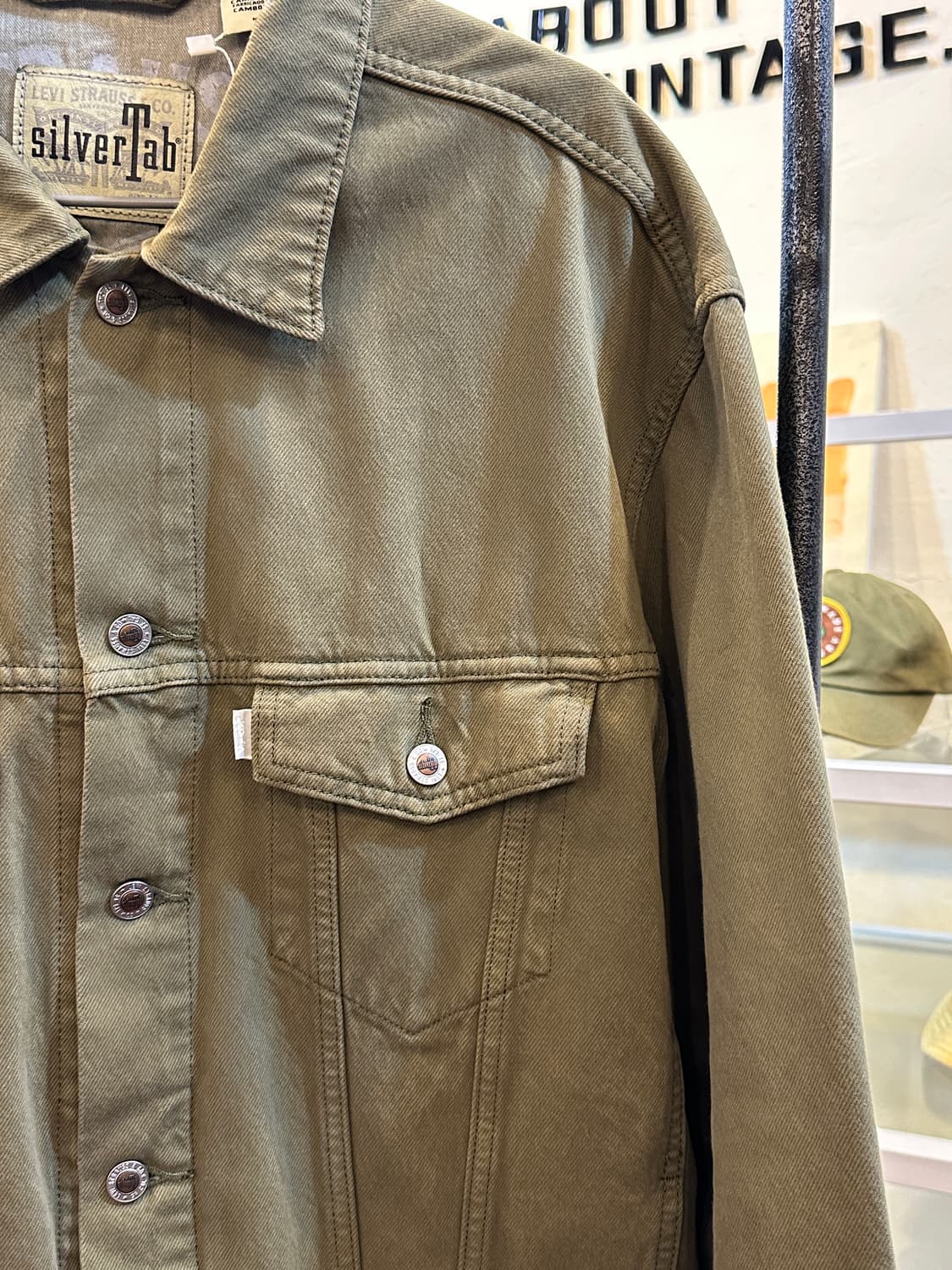 리바이스 실버탭 라인 데님 자켓 카키 M 상품이미지2
