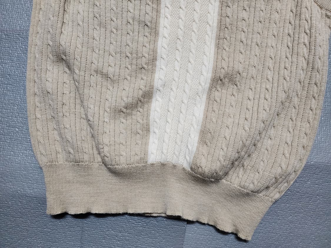 빈티지 서광 라코스테 케이블 니트 베스트 조끼 상품이미지3