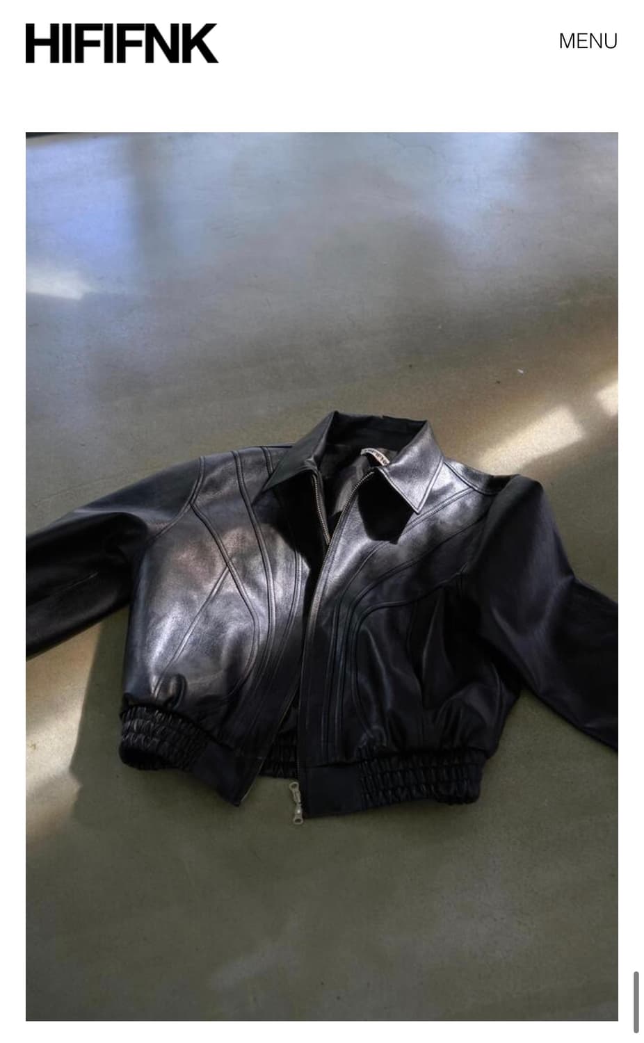 HIFIFNK 절개 가죽자켓 상품이미지3