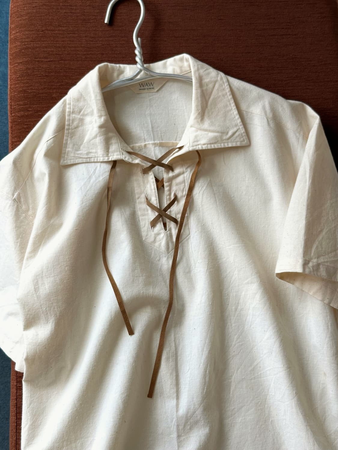 Natural cotton string design P/O shirt 상품이미지1