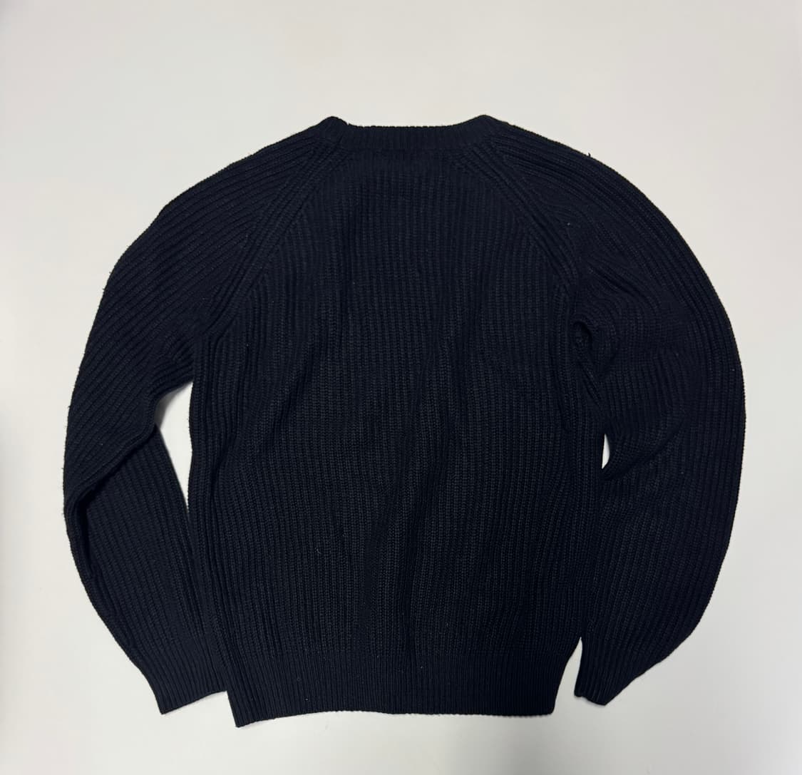 유니클로 미니멀 울 혼방 케이블 니트 L 블랙 상품이미지2