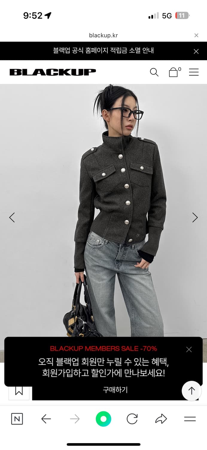 블랙업 신상 빈티지 자켓  상품이미지2