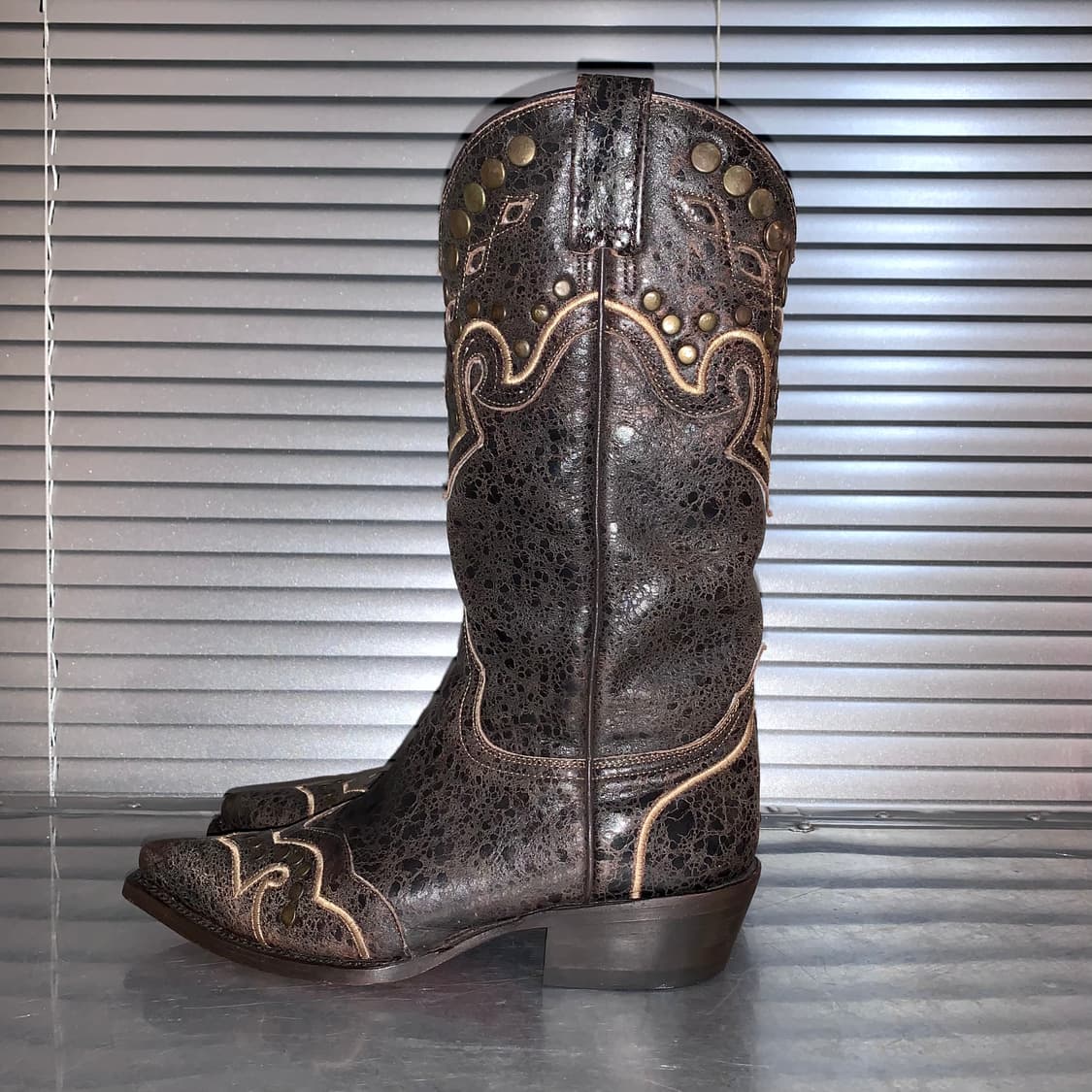 00s 로킨 가죽 스터드 웨스턴 부츠 상품이미지3