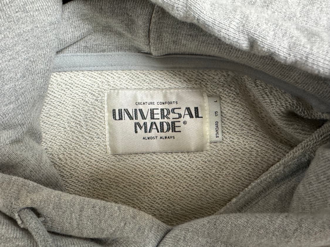 (정가 10.8만)유니버셜메이드 플레인 후드티 멜란지그레이 L 상품이미지3