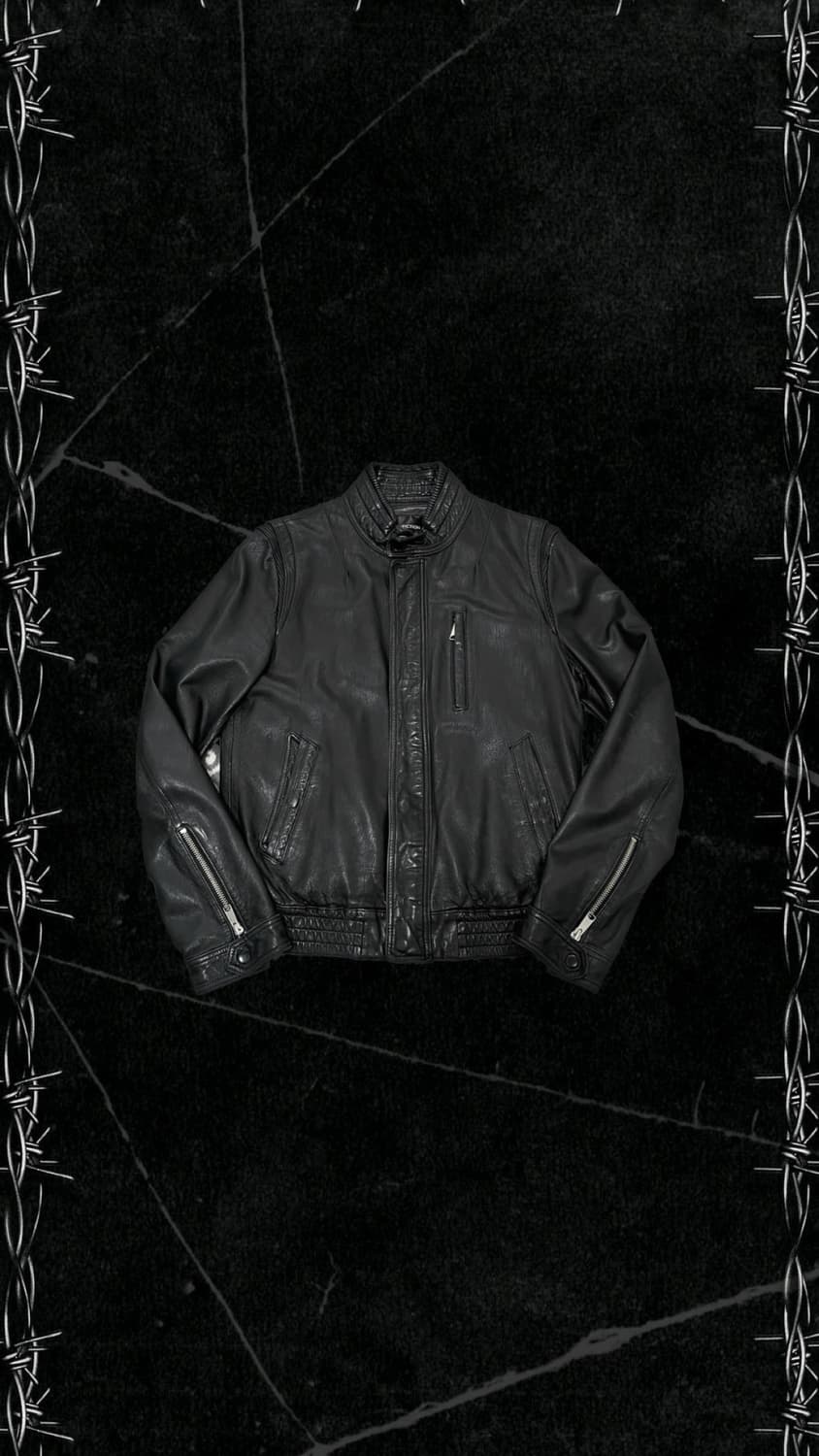None Black Lambskin Rider Jacket 상품이미지1