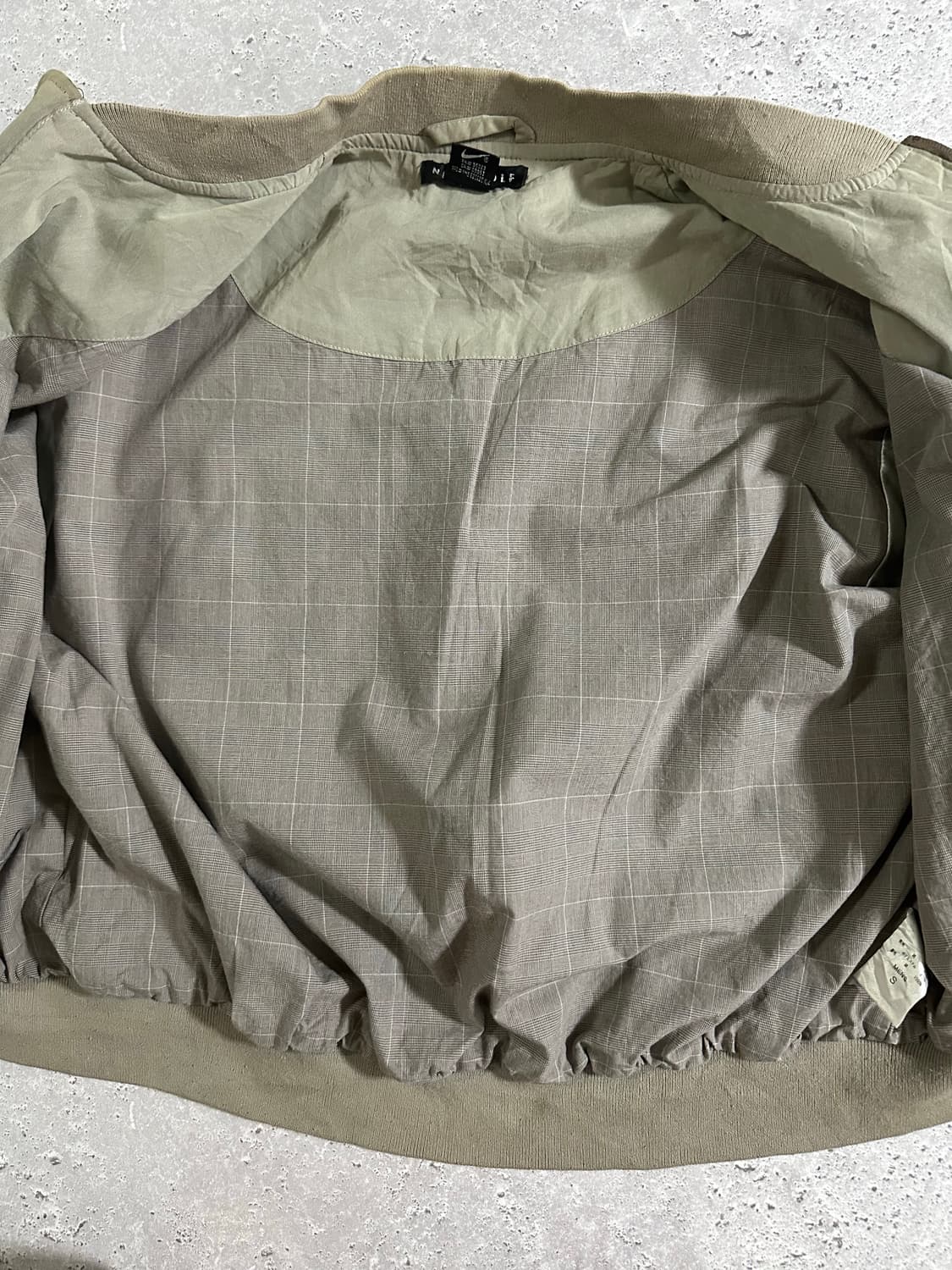 Nike Golf 올드 백로고 체크 라이닝 봄버 자켓 상품이미지4