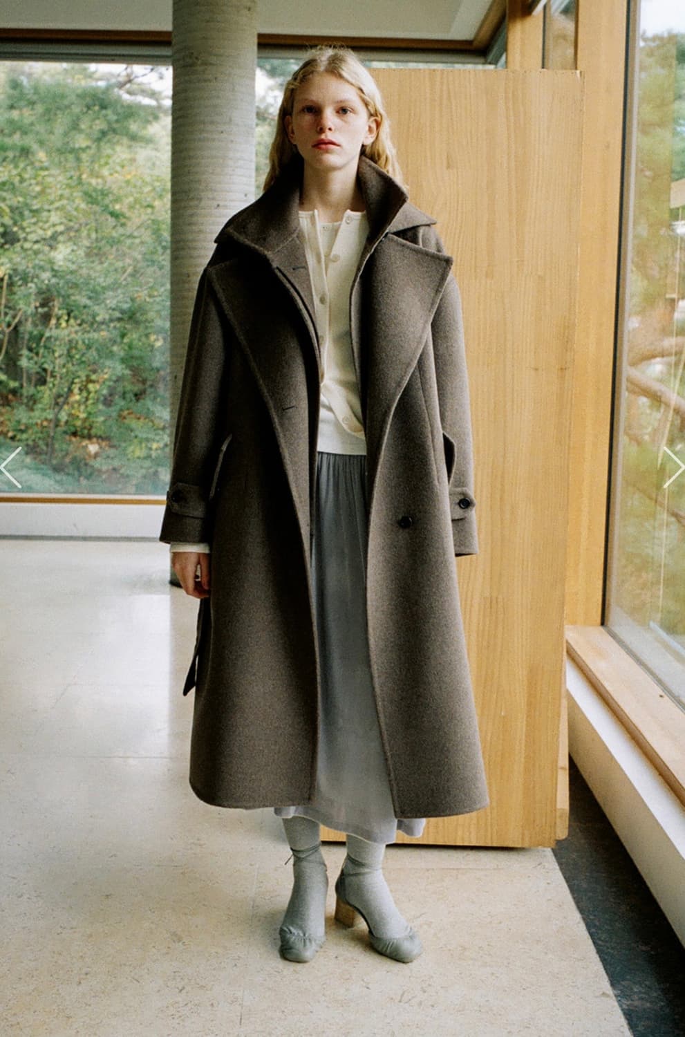 Handmade double-layer neck wool coat 상품이미지2