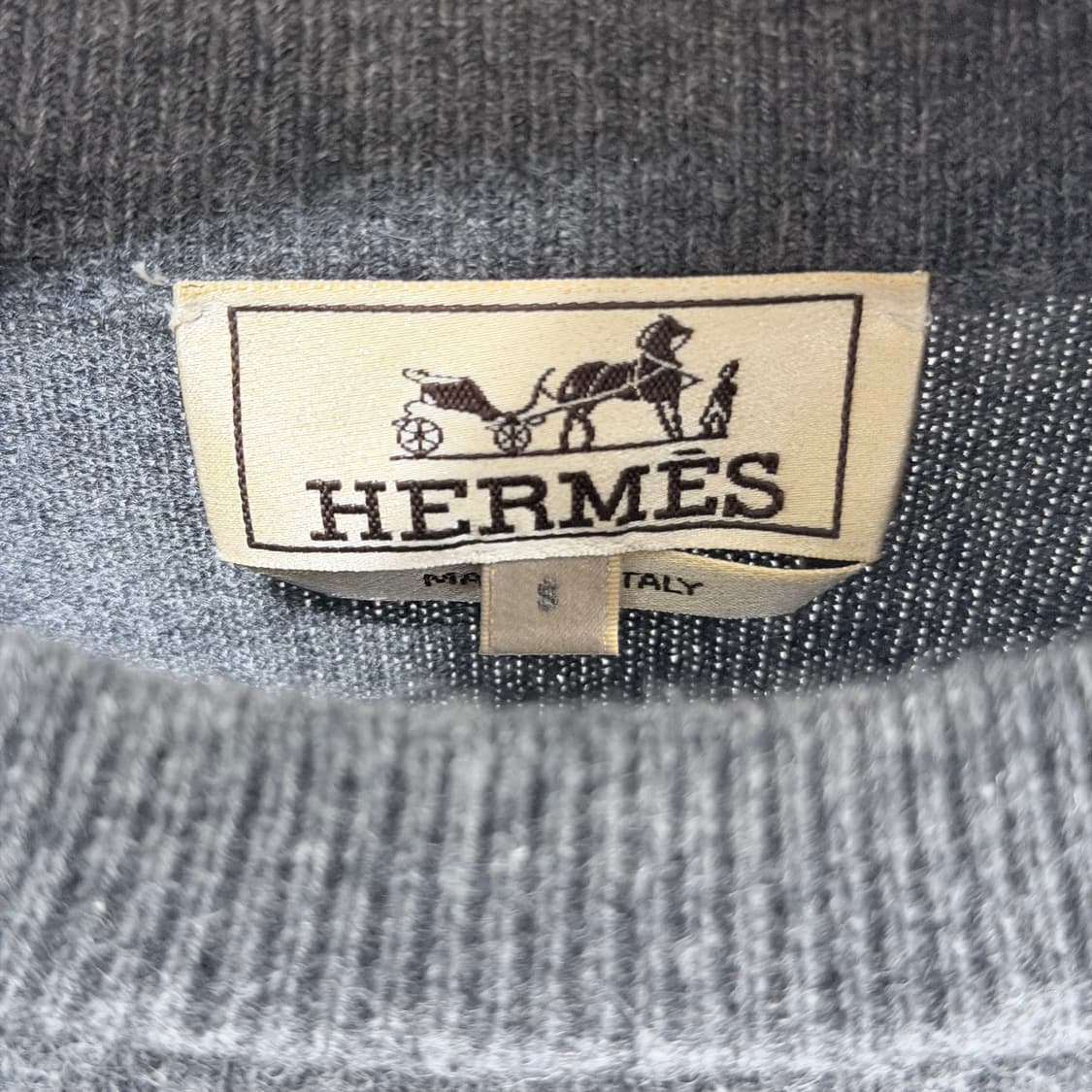 (A+/S) / 에르메스 상달 캐시미어 니트 스웨터 그레이 상품이미지6