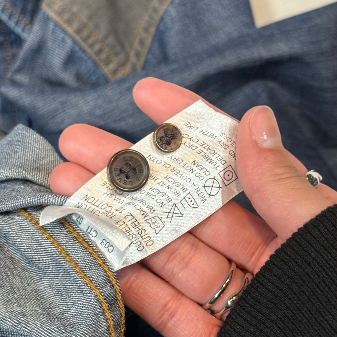 XL) 리바이스 코듀로이 패치 청 데님 셔츠 상품이미지8