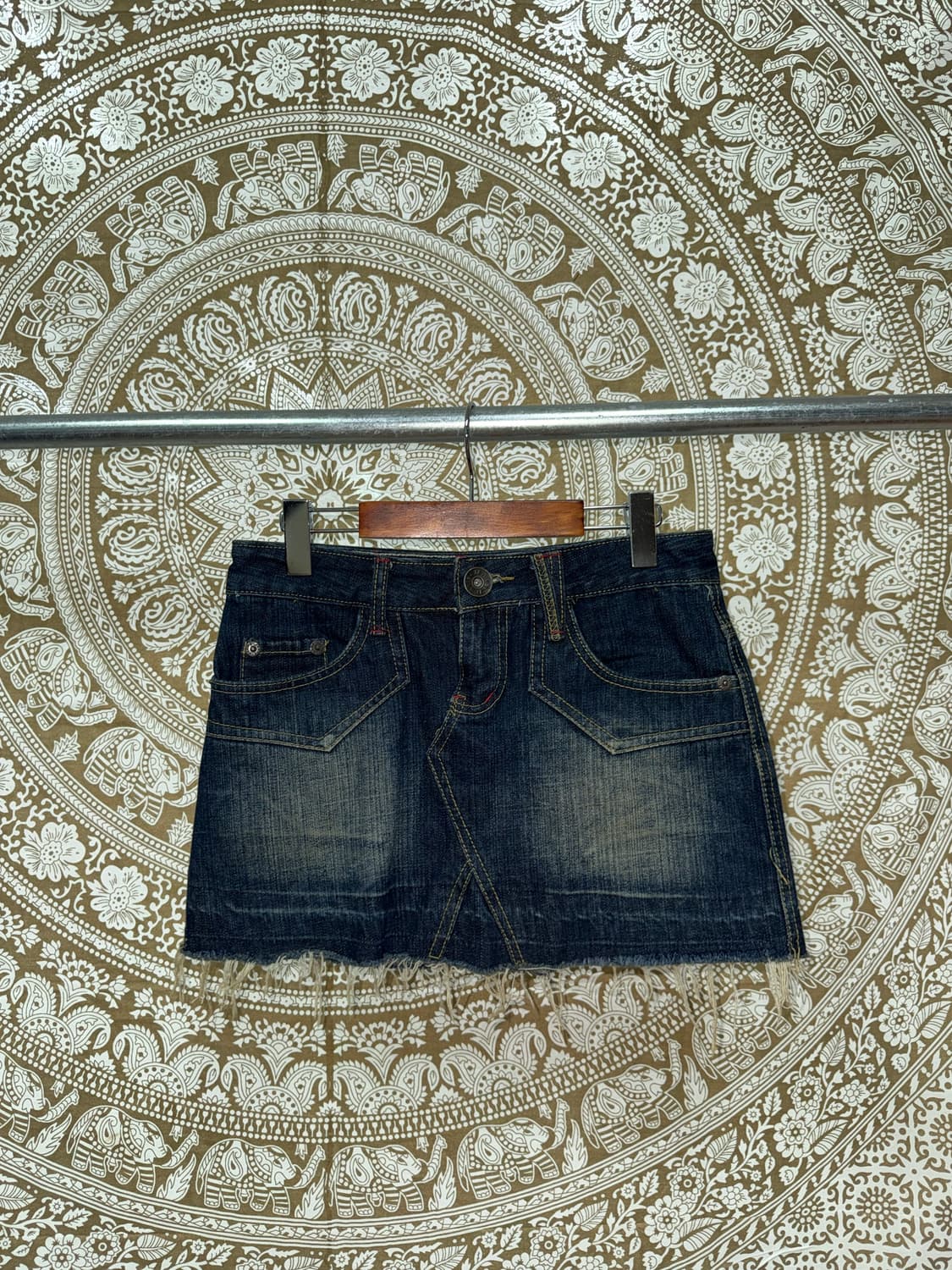 빈티지 여성 진청 데님 미니스커트  상품이미지3